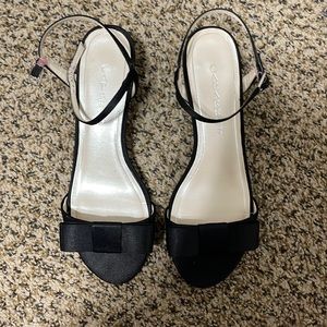 Women’s black caparros mini heels